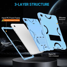Hoesje compatibel met Samsung Galaxy Tab A9+ 11 inch 2023 model (X210/X216/X218), robuust, schokbestendig en beschermend.