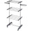 Foldable Clothes Drying Rack 4 Tier One Click System Blue Silver 2