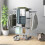 Foldable Clothes Drying Rack 4 Tier One Click System Blue Silver 4