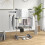 Foldable Clothes Drying Rack 4 Tier One Click System Blue Silver 3