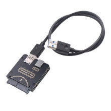 USB to SFF-8482 SAS 29Pin Adapter Hard Disk Drive 5Gbps HDD/SSD Converter with Chipset and Power Port