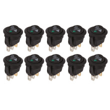 10X Round 3 Pin Rocker / Parking Off Front Rear Walking Sensor