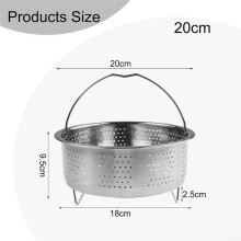 Replacement Steamer Basket for Pressure Cooker Systems,Made with for Premium Supports Fast and Even Heat Transfer During