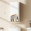 Armoire de salle de bain murale avec étagère ouverte, blanche 4