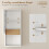 Armoire de salle de bain murale avec étagère ouverte, blanche 8