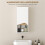Armoire de salle de bain murale avec étagère ouverte, blanche 6