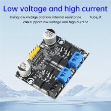 10A 3V-18V Dual-Channel Motor Driver H-Bridge Module Forward and Reverse PWM Speed Regulator with Heat Sink