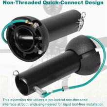 4 Inch Matte Black Ceiling Fan Downrod with Hanger , 1" OD (Fits 3/4" ID Mounts) Universal Threadless Extension Pole