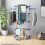 Foldable Clothes Drying Rack 5 Tier One Click System Blue Silver 4