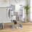 Foldable Clothes Drying Rack 5 Tier One Click System Blue Silver 3