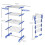 Foldable Clothes Drying Rack 5 Tier One Click System Blue Silver 5
