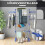 Foldable Clothes Drying Rack 5 Tier One Click System Blue Silver 6