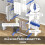 Foldable Clothes Drying Rack 5 Tier One Click System Blue Silver 7