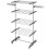 Foldable Clothes Drying Rack 5 Tier One Click System Grey Silver 2
