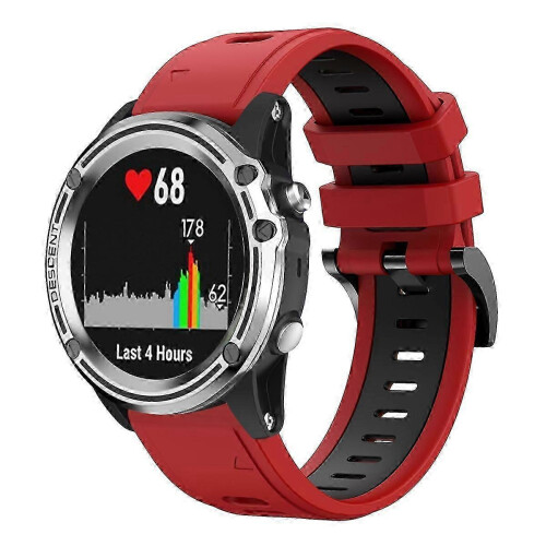 Συμβατό με το δίχρωμο λουράκι σιλικόνης Garmin Quatix 5 Sapphire 22mm για αθλητι 2