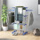 Foldable Clothes Drying Rack 4 Tier One Click System Blue Silver 4