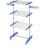 Foldable Clothes Drying Rack 4 Tier One Click System Blue Silver 2