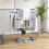 Foldable Clothes Drying Rack 4 Tier One Click System Blue Silver 3