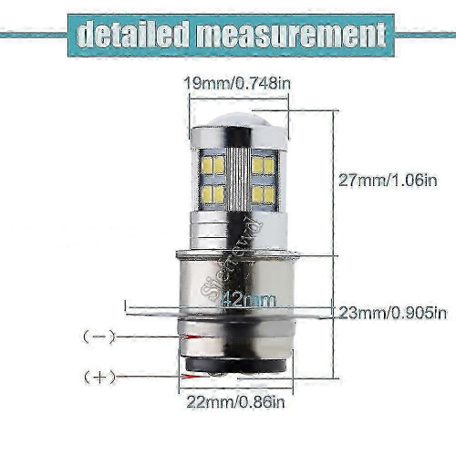 τεμάχιο P42d 6v/12v LED λάμπα προβολέα μοτοσικλέτας υψηλής/χαμηλής δέσμης, π 2