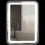 Miroir de salle de bain lumineux, commande tactile, antibuée, argent 1