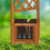 Wooden Trellis Planter Box, 180 cm, Orange 6