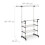 Adjustable Double Rod Clothes Rack with Shelf 4