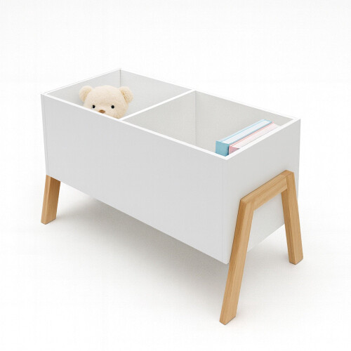 Children's White Bookcase, Toy Storage - Wood, 66.5cm 1