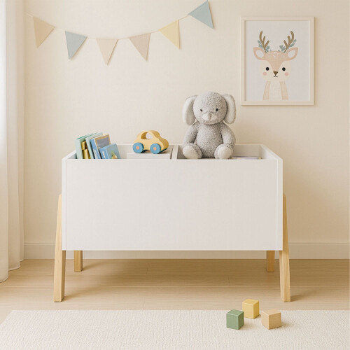 Children's White Bookcase, Toy Storage - Wood, 66.5cm 2