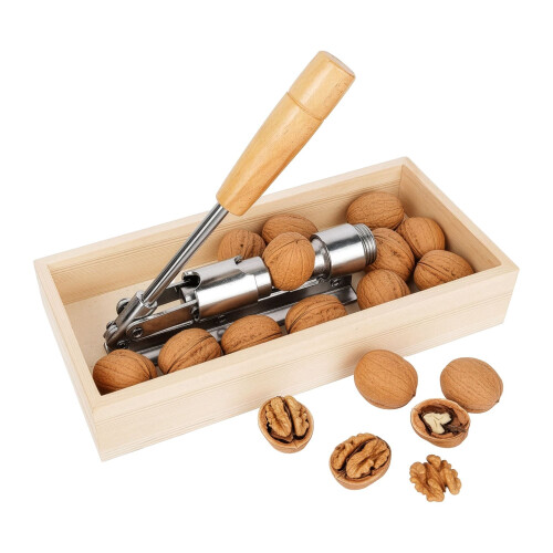 Retro Nutcracker with Wood Handle and Adjustable Opening 1