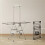 Stainless Steel Foldable Drying Rack with Adjustable Wings Shoe Holder Silver 5