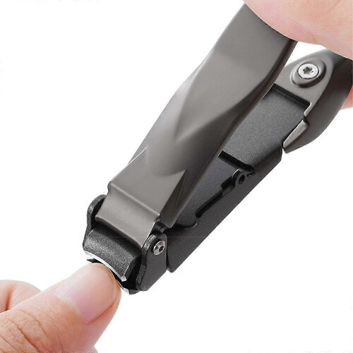 Corta-unhas com caixa de recolha, para unhas das mãos e dos pés, fácil de limpar, com lima, para homem e mulher 2