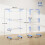 Foldable Clothes Drying Rack 4 Tier with Wheels Blue White 5