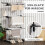 Foldable Clothes Drying Rack 4 Tier with Wheels Black 6