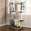 Foldable Clothes Drying Rack 4 Tier with Wheels Black 3