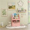 Kinderbücherregal mit Schublade und Staufächern, rosa 4