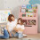 Kinderbücherregal mit Schublade und Staufächern, rosa 3