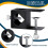 4 Pack Black Deck Clamp for Torches, Porch Rail Clamp, Universal Pole Mount Bracket, Deck Pole Holder for Solar Panel 3