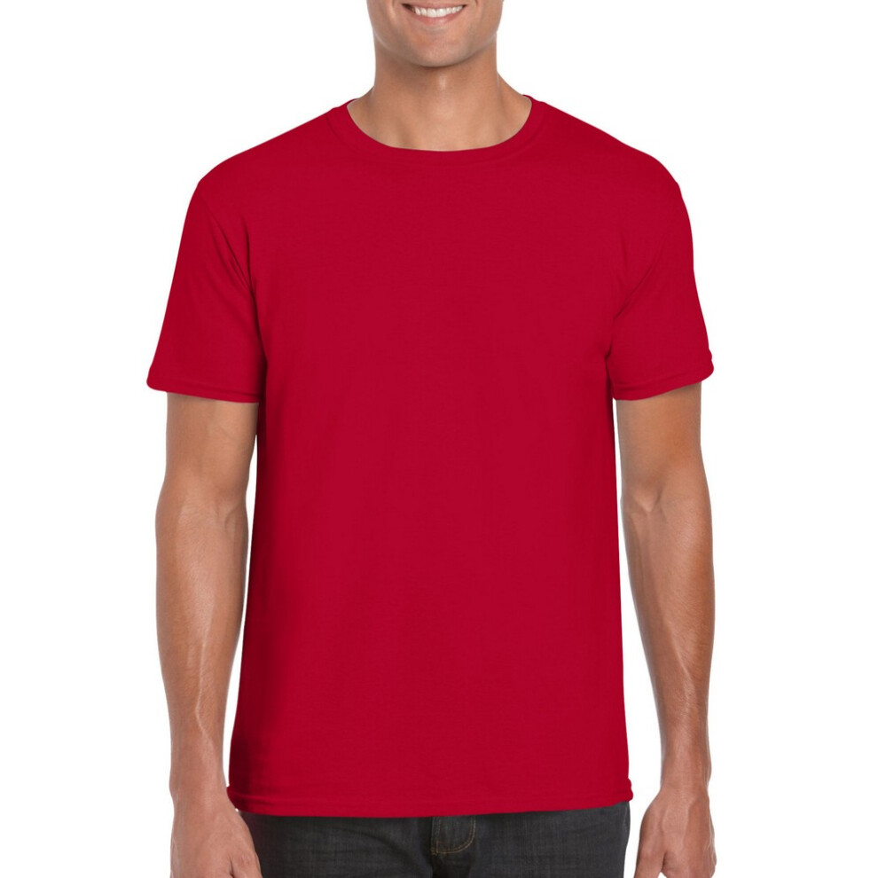Gildan (3Xl, Cherry Red) Mens Soft Style Ringspun T Shirt