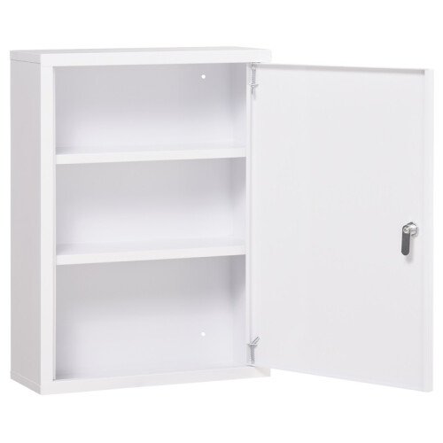 Armoire à pharmacie verrouillable, boîtier en acier, 3 compartiments 1