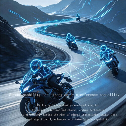 Motorcycle Helmet Headset  Headset Mesh Intercom Remote Walkie Talkie Interphone Headset for 24 Riders 2