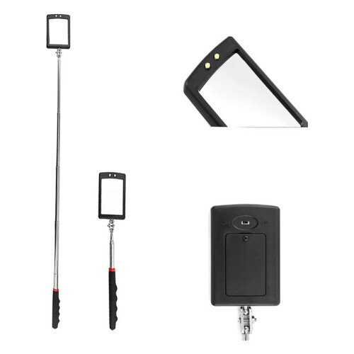 Inspectionmirror Telescoping with Light Mirrorpractical Addition to Car Repair,Inspection Tool for Checking Vehicle 2