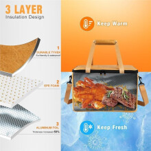 Sac Isotherme pour Barbecue, Sac de Conservation de Viande Réutilisable Capacité, Grand Sac de Rangement pour Barbecues Extérieurs