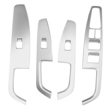 8x voor 2016-2020 Zilver Venster Lift Schakelaar Knop Panel Cover Trim Binnendeur Armsteun Decoratie
