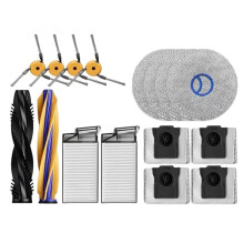 Accessoires de Rechange pour X60 Ultra/Master : Brosse Principale, Brosse Latérale, Filtre HEPA, Chiffon de Nettoyage et Sac à Poussière
