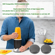 4 Peças de Reposição para Tampas de Liquidificador para NutriBullet, Adequadas para Copos de Liquidificador para NutriBullet de 600 W e 900 W,