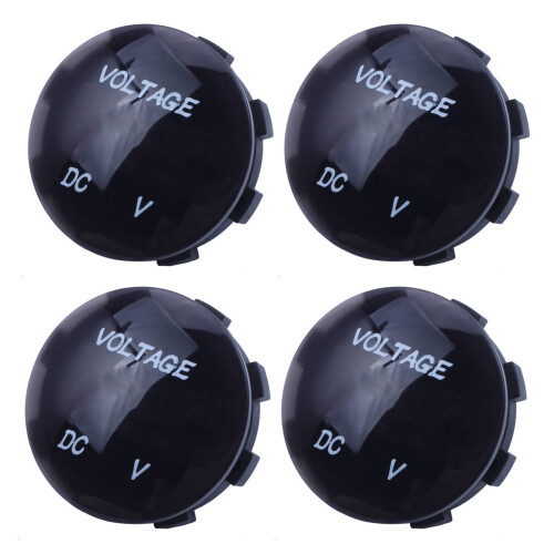 4X 5V-25V  Voltmeter LED Digital Display Panel Mounted Round Waterproof Car Motorcycle Car