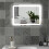 Miroir de salle de bain lumineux, commande tactile, antibuée, argent 3
