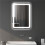 Miroir de salle de bain lumineux, commande tactile, antibuée, argent 4