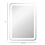 Miroir de salle de bain lumineux, commande tactile, antibuée, argent 5