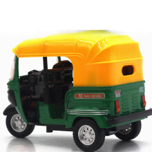 High Simulation Indian Tricycle Cars Toy India Pull Back Light Sound Motorcycle Toys Car for Kids Children Gifts,Green